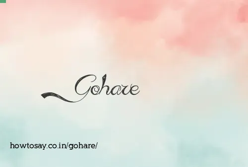 Gohare
