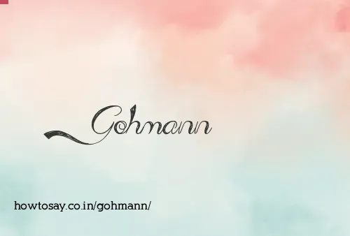 Gohmann