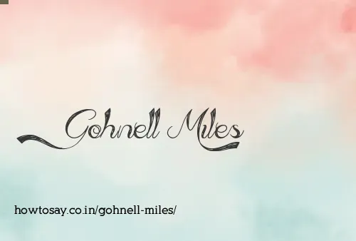 Gohnell Miles