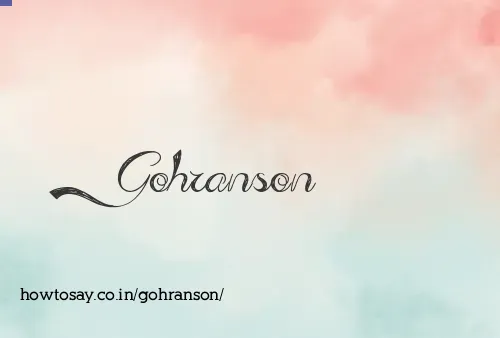 Gohranson