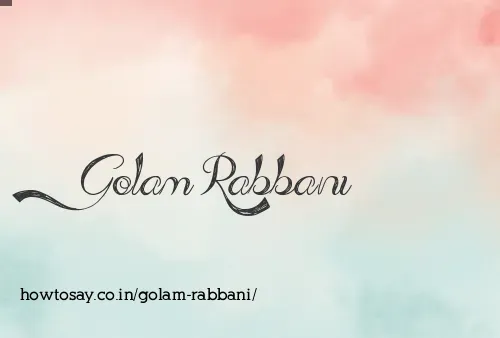 Golam Rabbani