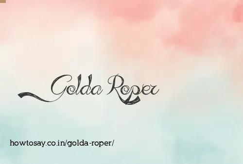 Golda Roper