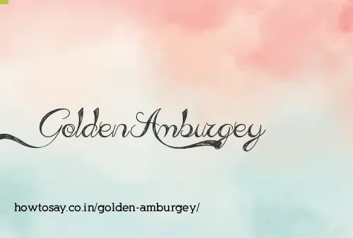 Golden Amburgey
