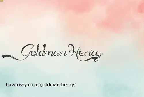 Goldman Henry