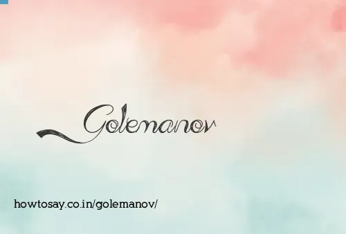 Golemanov