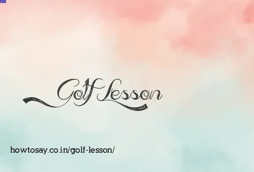 Golf Lesson