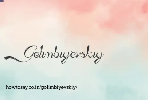 Golimbiyevskiy