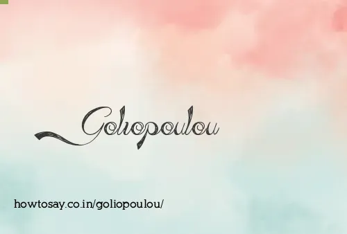 Goliopoulou
