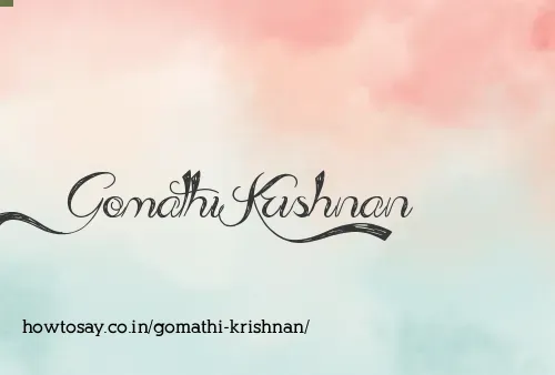 Gomathi Krishnan