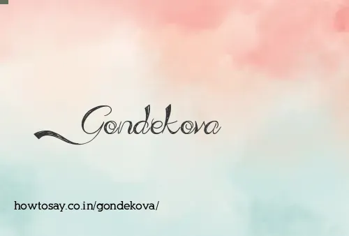 Gondekova