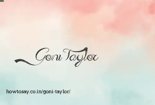 Goni Taylor