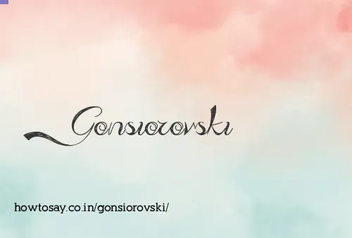 Gonsiorovski