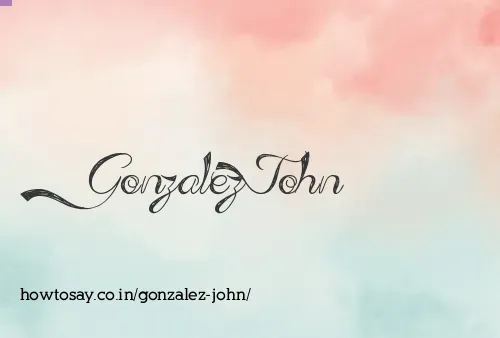 Gonzalez John