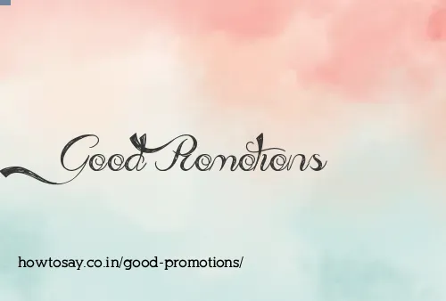 Good Promotions