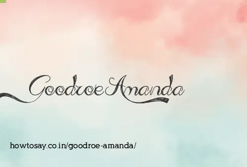 Goodroe Amanda