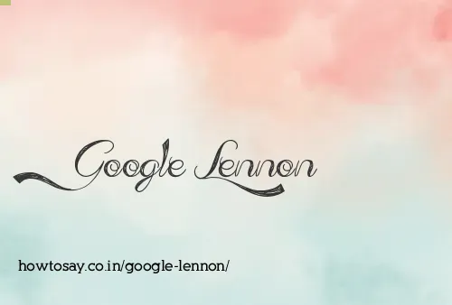 Google Lennon