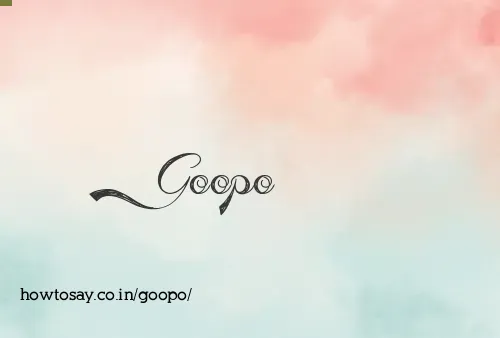 Goopo