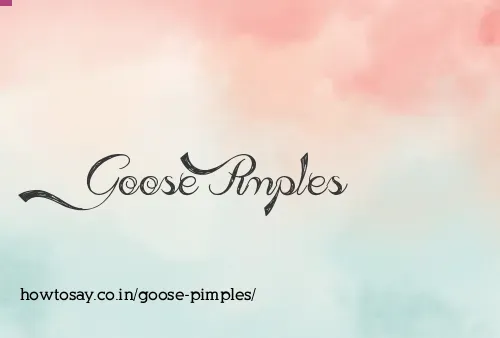 Goose Pimples