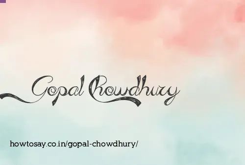 Gopal Chowdhury
