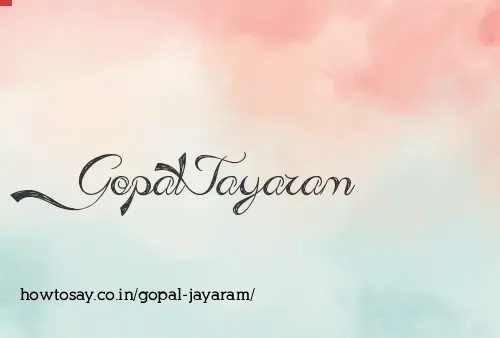 Gopal Jayaram