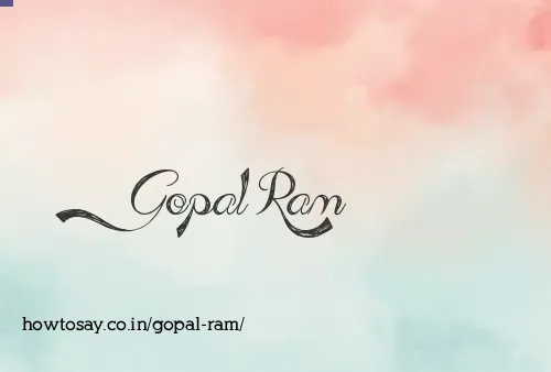 Gopal Ram