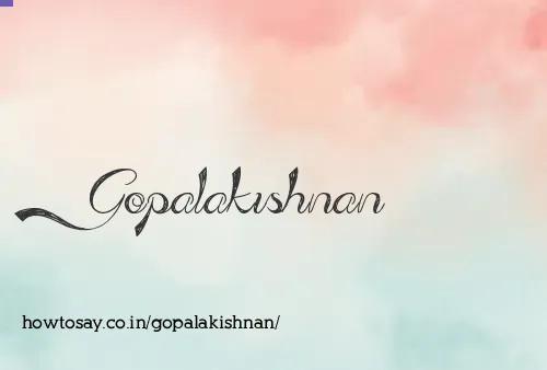 Gopalakishnan