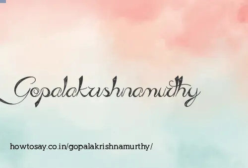 Gopalakrishnamurthy