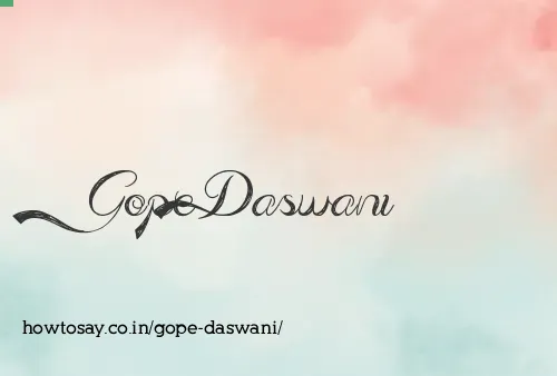Gope Daswani