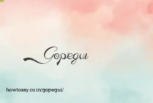Gopegui