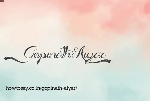 Gopinath Aiyar
