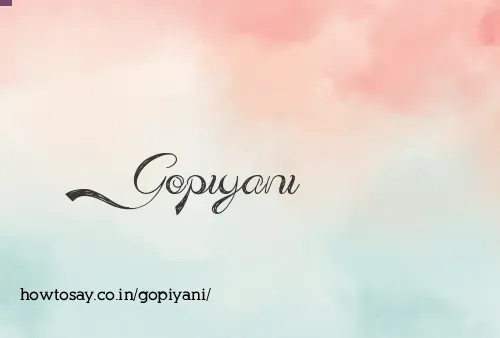 Gopiyani