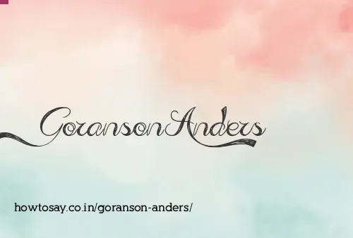 Goranson Anders