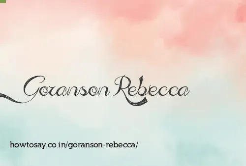 Goranson Rebecca