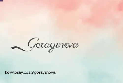 Gorayinova