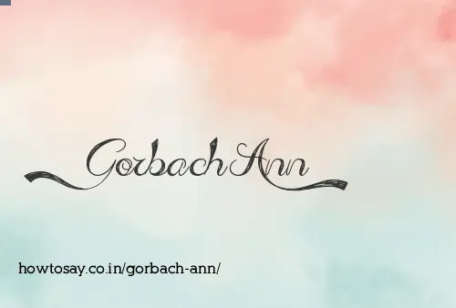 Gorbach Ann