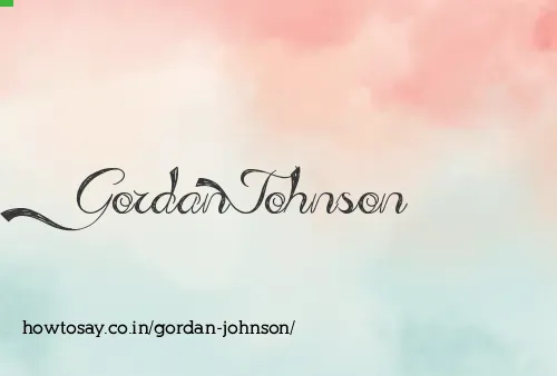 Gordan Johnson