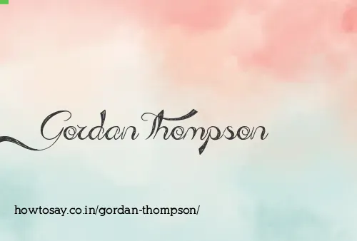 Gordan Thompson