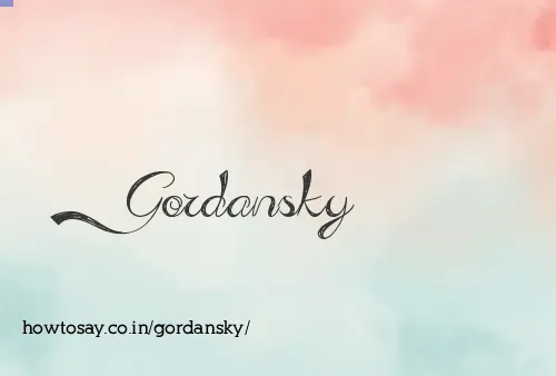 Gordansky