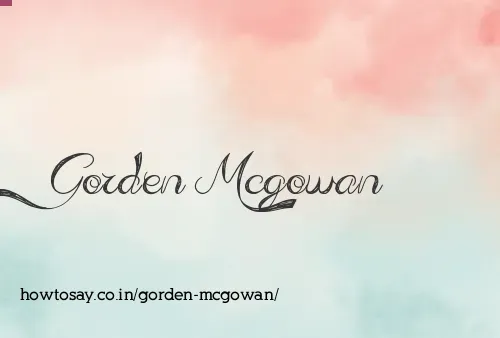 Gorden Mcgowan