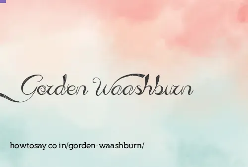 Gorden Waashburn