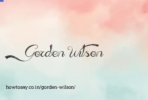 Gorden Wilson