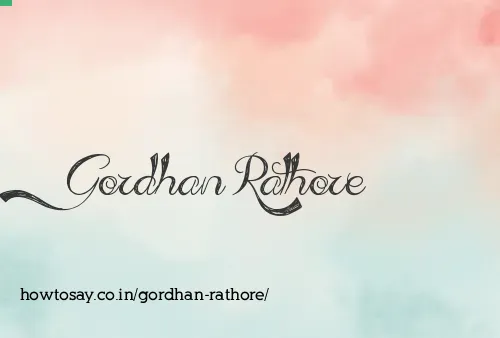 Gordhan Rathore