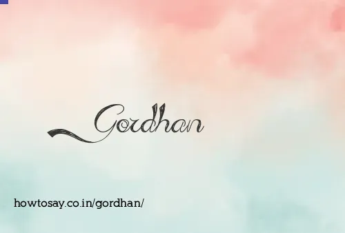 Gordhan