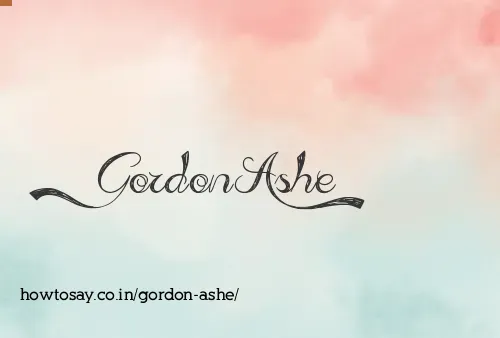 Gordon Ashe