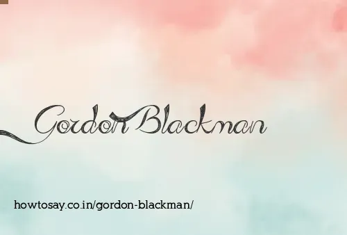 Gordon Blackman