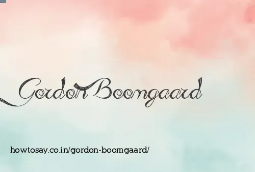 Gordon Boomgaard