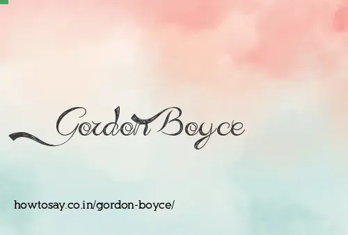 Gordon Boyce