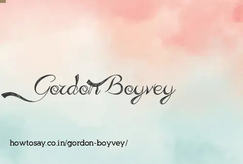 Gordon Boyvey