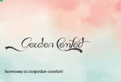 Gordon Comfort