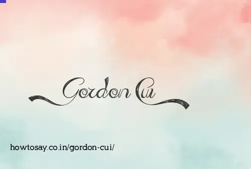 Gordon Cui